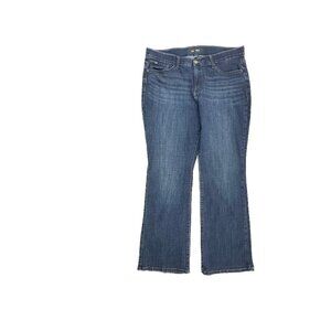 Lee Regular Fit Bootcut Mid Rise Women's size 16 Dark Wash Blue Denim Jeans